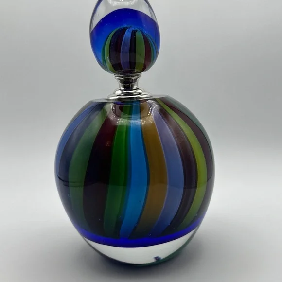 Vintage Italian perfume bottle with its original glass stopper, Murano glass - Picture 4 of 9